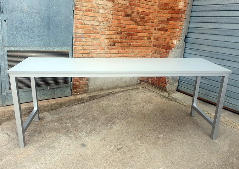 mesa alta madera metal 92x242.5x66.5 1u.